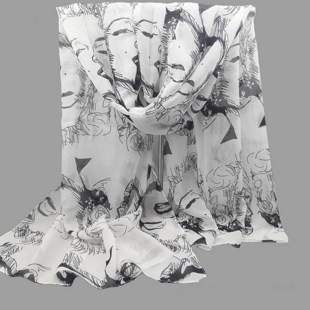 MARILYN MONROE BALCK AND WHITE SCARF